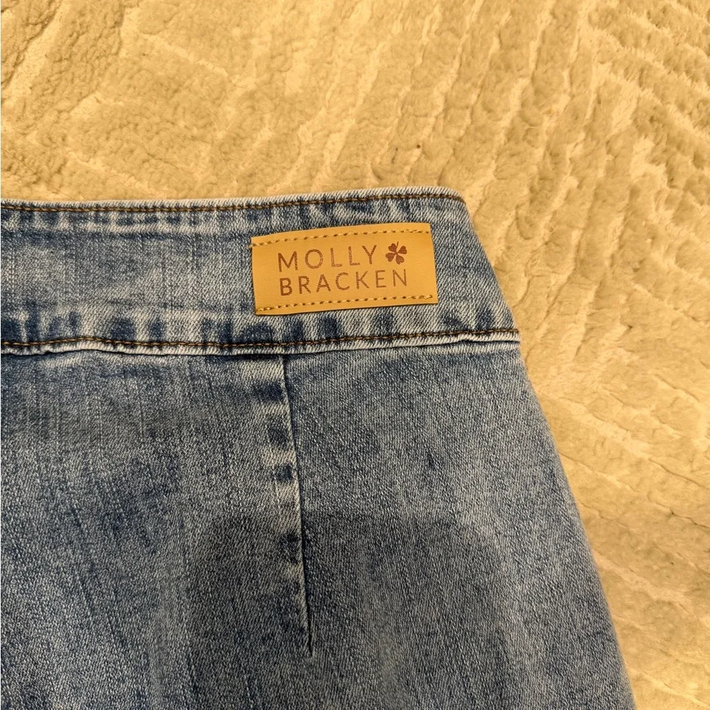 Molly Bracken Light Blue High-Rise Wide-Leg Jeans - Picture 6 of 6